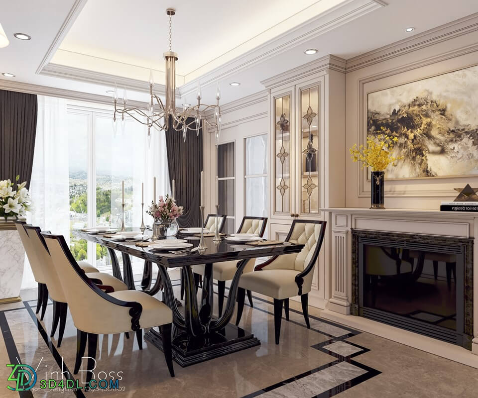 3D Interior Scenes File 3dsmax Model Diningroom 4 By VinhBoss