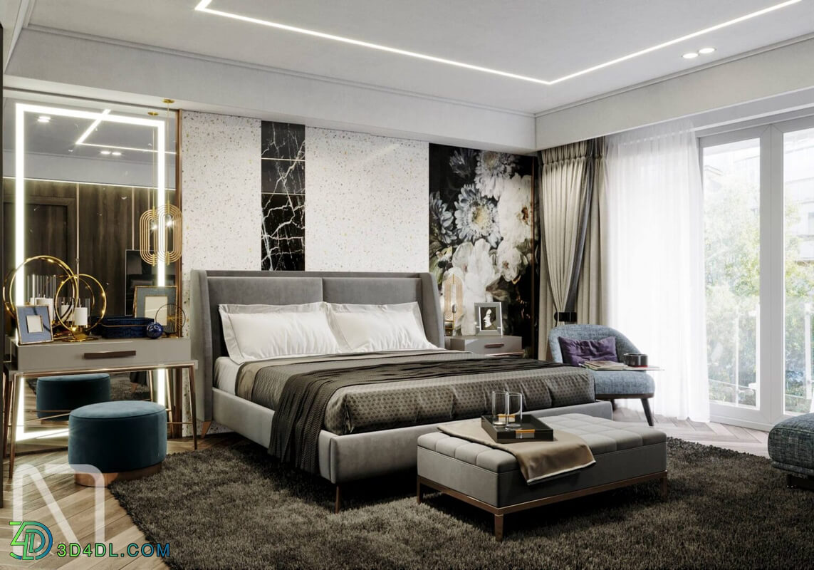 3D Interior Scenes File 3dsmax Model Bedroom 335 By NamTran