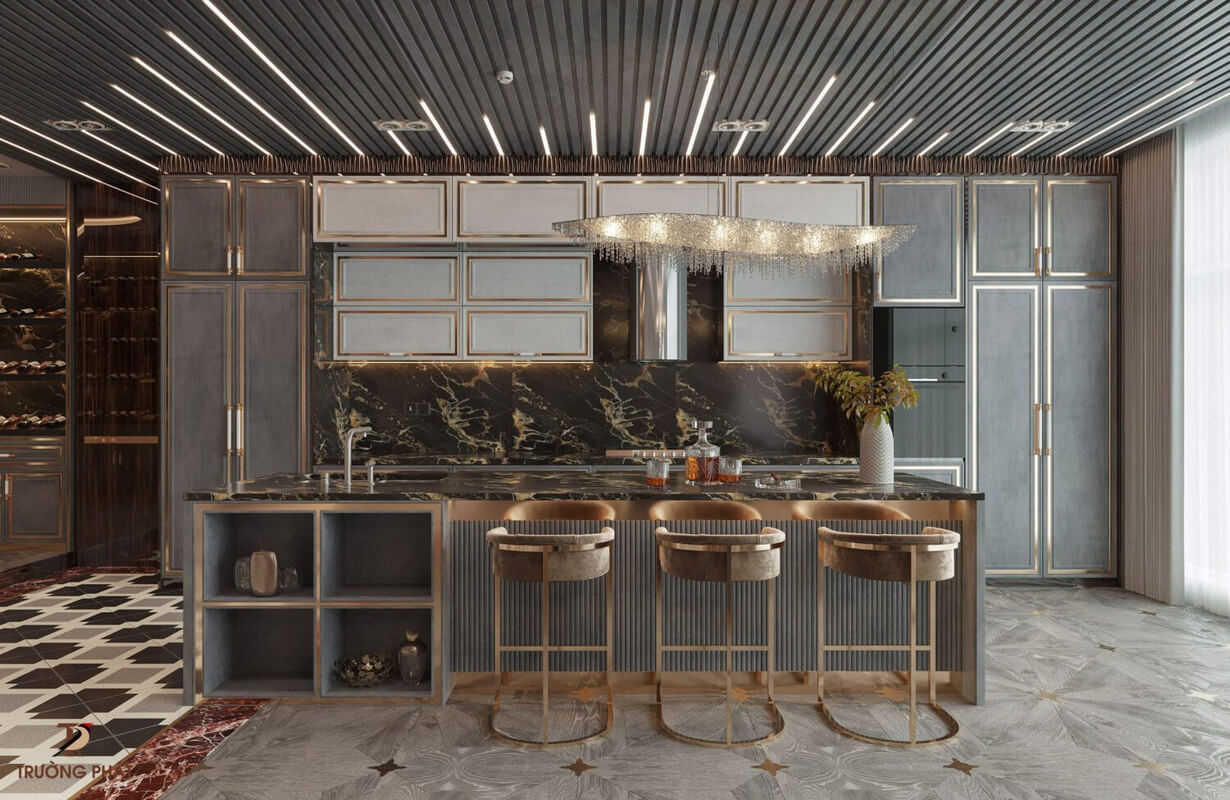  Living Room - Kitchen Interior By Tuan An