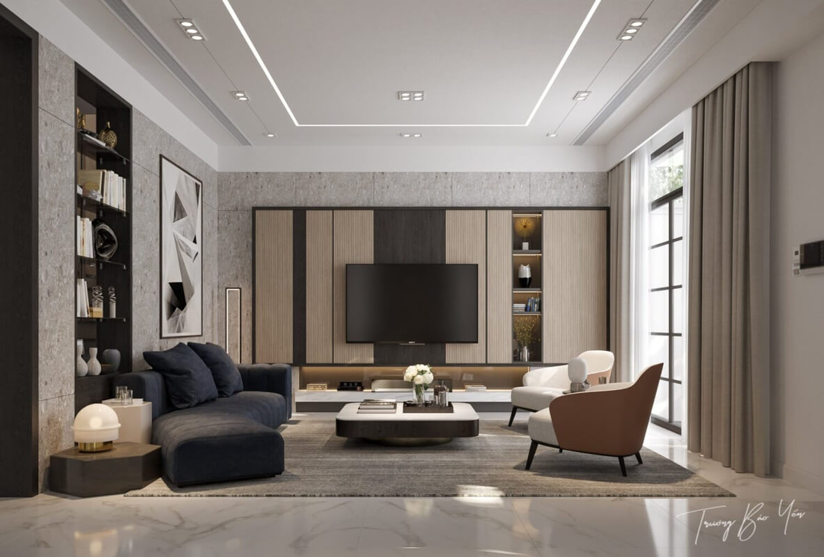  Living Room- Kitchen Interior by Bao Yen