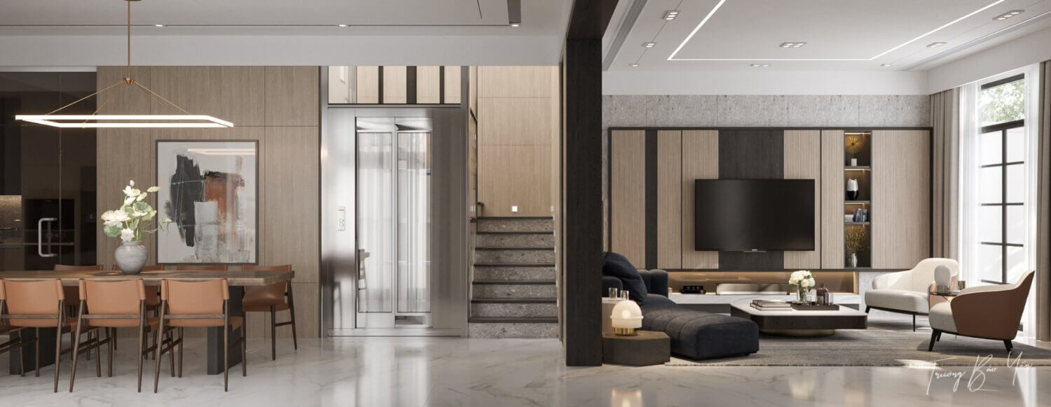  Living Room- Kitchen Interior by Bao Yen