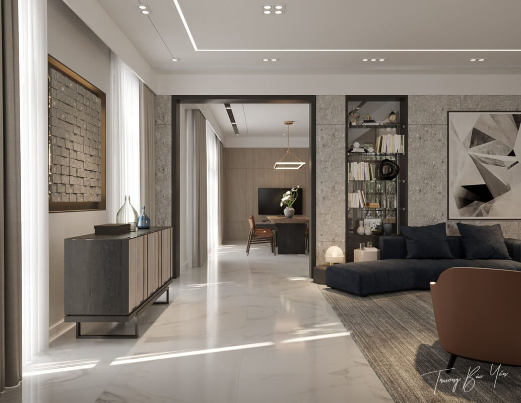  Living Room- Kitchen Interior by Bao Yen