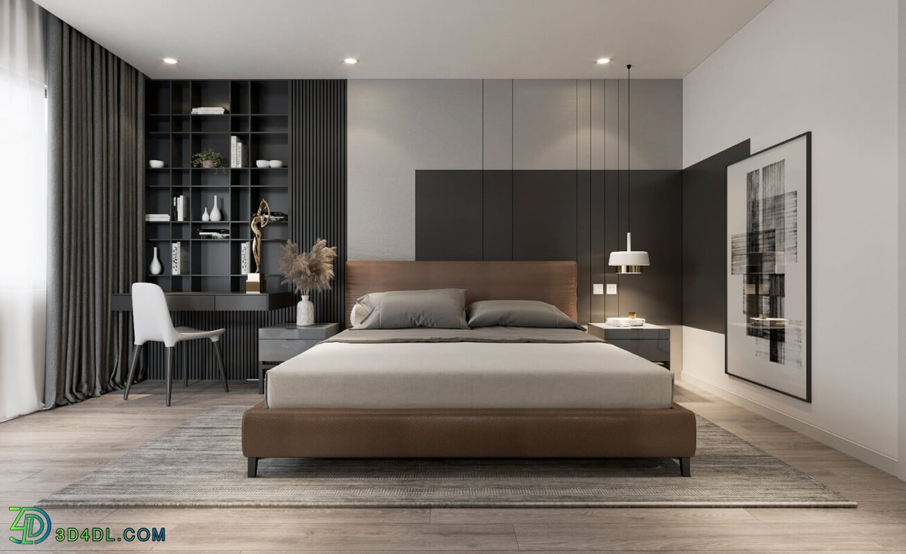 3D Interior Scenes File 3dsmax Model Bedroom 329 By Nguyen Ha