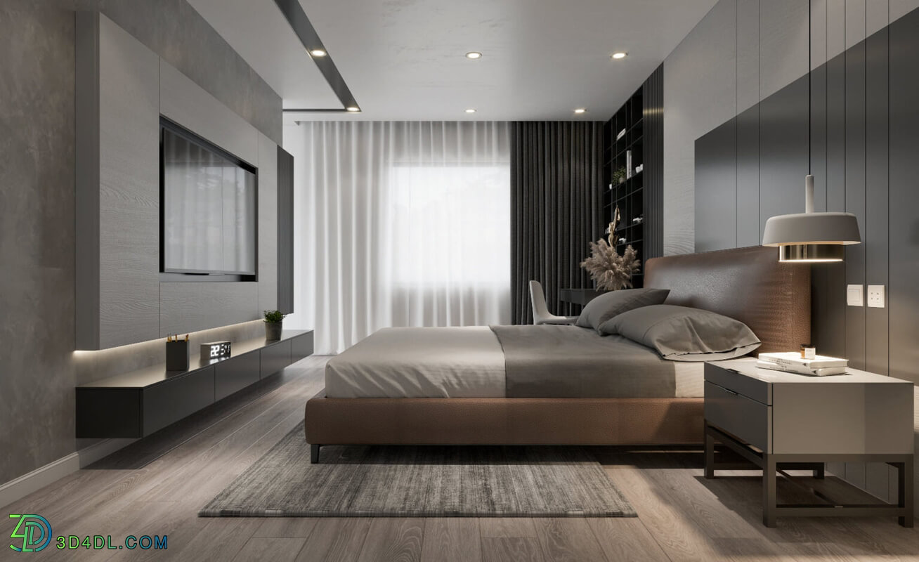 3D Interior Scenes File 3dsmax Model Bedroom 329 By Nguyen Ha