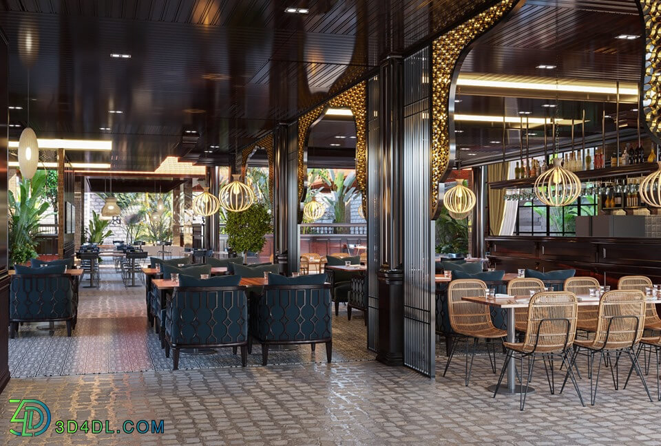 3D Model Interior Restaurant 226 By Nguyen Dang Hung 