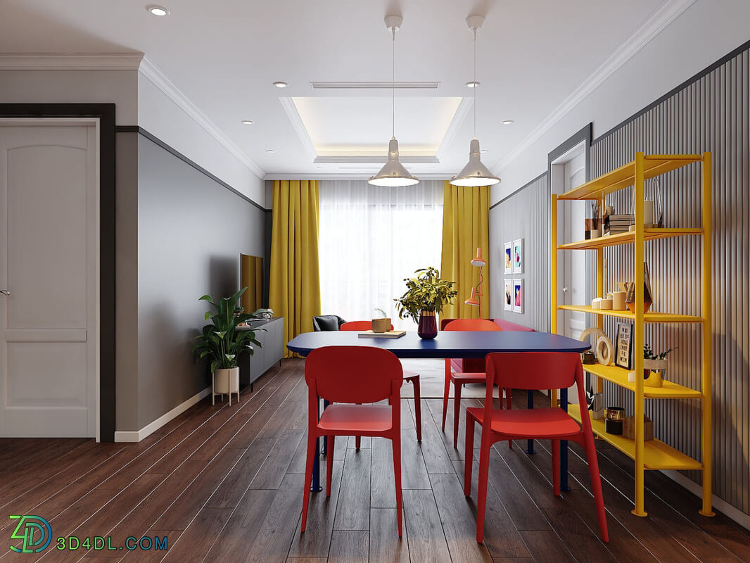 3D Interior Apartment 144 Scene File 3dsmax By KienTrungNguyen