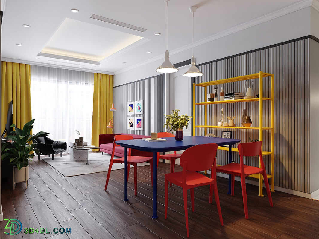 3D Interior Apartment 144 Scene File 3dsmax By KienTrungNguyen