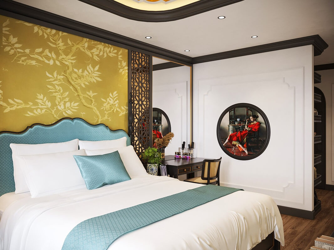  Indochine Bedroom Interior Model by Mai Long