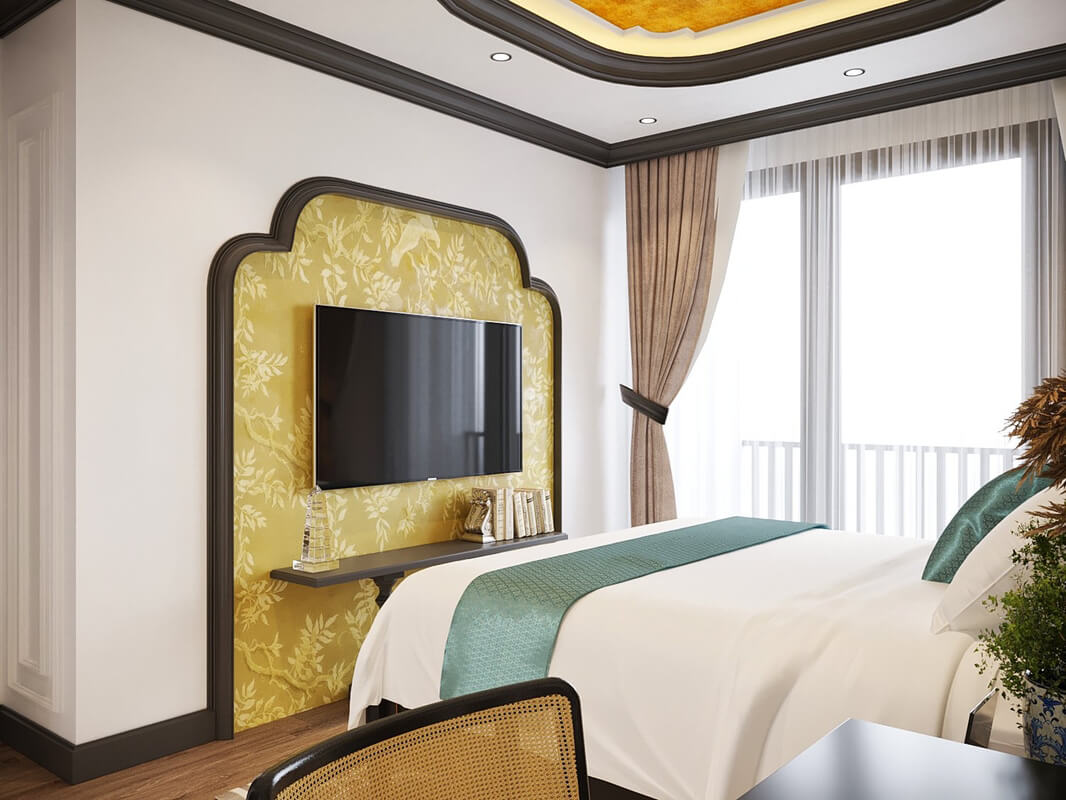  Indochine Bedroom Interior Model by Mai Long