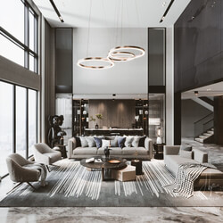  3D Living Room Interior By Phung Manh Ha 