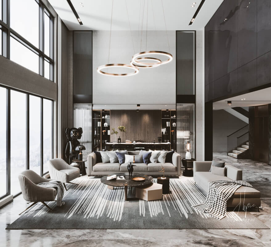  3D Living Room Interior By Phung Manh Ha