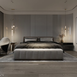  Interior Bedroom Scene Model By Nguyen Ha 