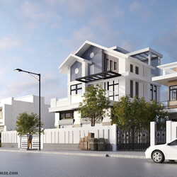 3D Exterior House 11 Scene Model 3dsmax By Huy Hieu Lee 