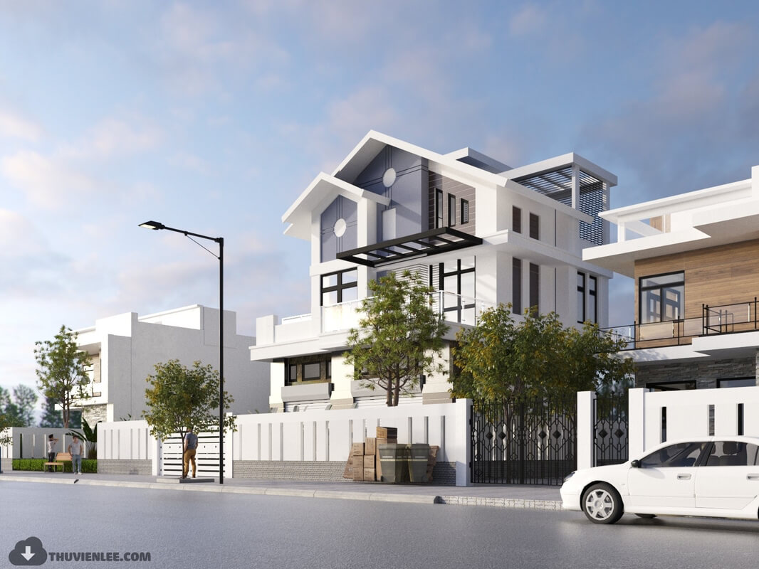 3D Exterior House 11 Scene Model 3dsmax By Huy Hieu Lee