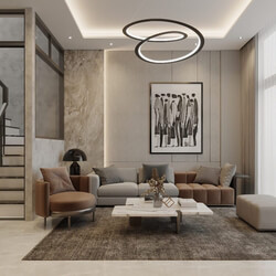  Living Room Interior Model By Doan Pham 