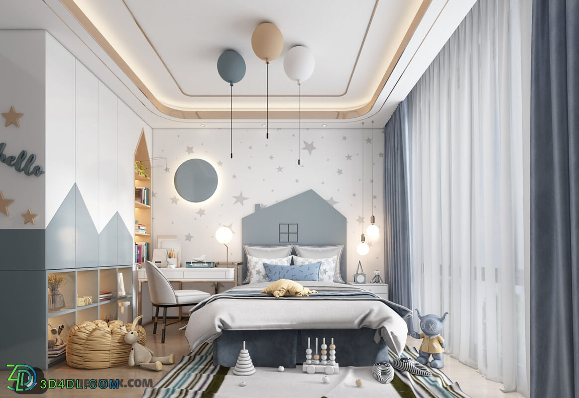 3D Model Interior Children Room 2 By HuyHieuLee