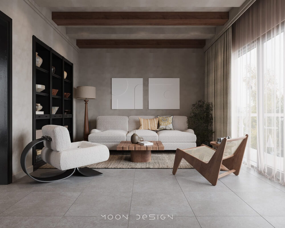  Interior Living Room - Kitchen Model By Nguyen Ha