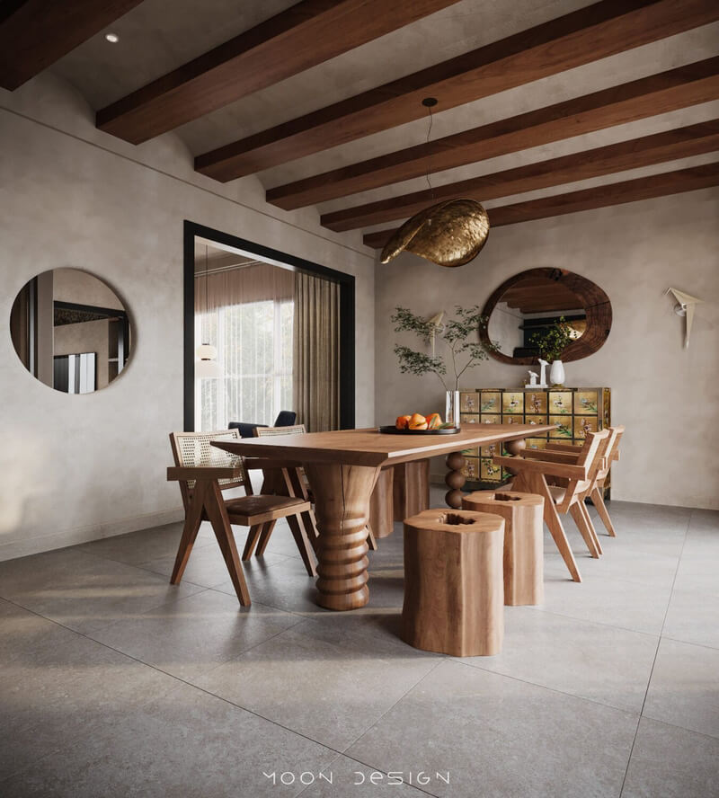  Interior Living Room - Kitchen Model By Nguyen Ha