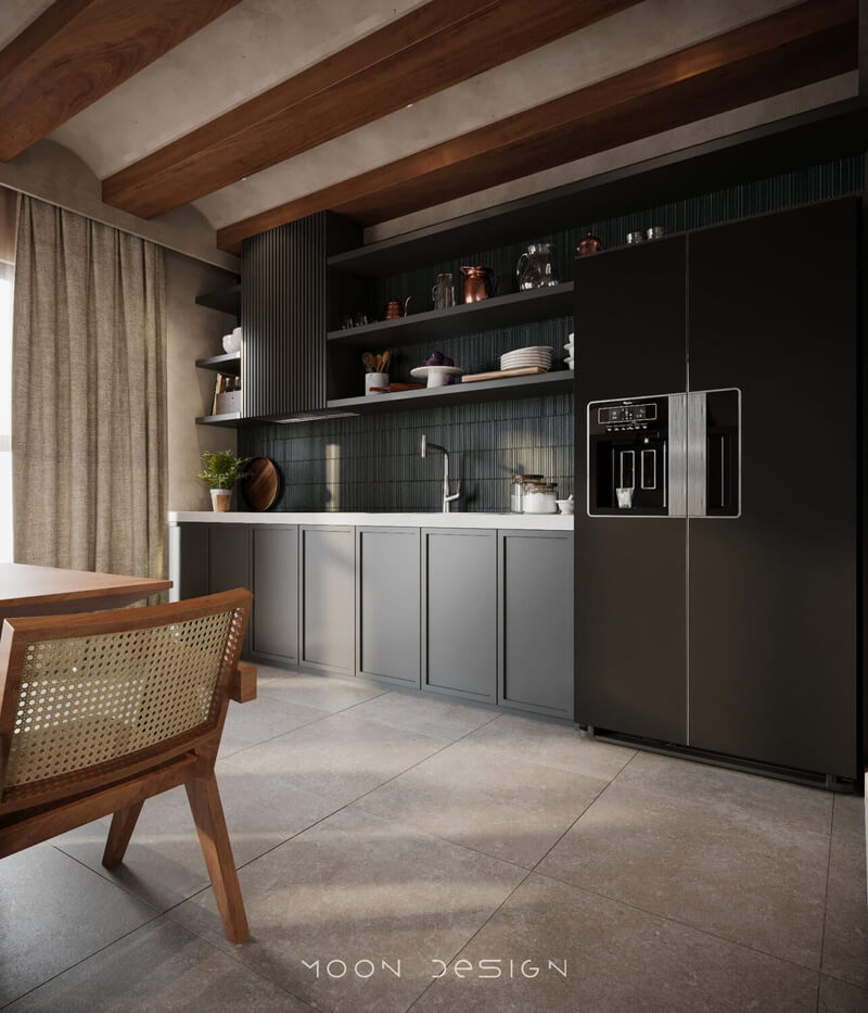 Interior Living Room - Kitchen Model By Nguyen Ha