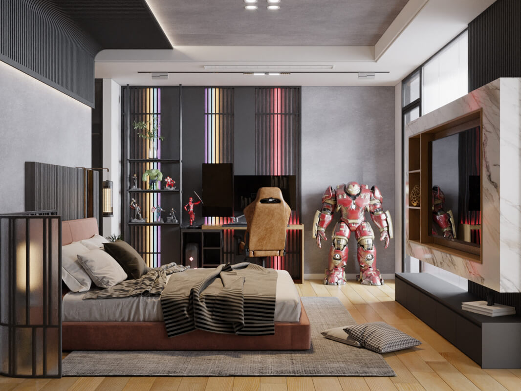  Bedroom Boy Interior Model By Hoang The Luc