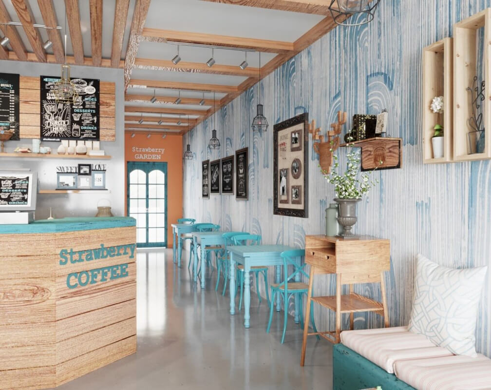 3D Model Interior Coffee 43 Scenes File 3dsmax By Do Thi Huong Ly