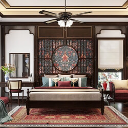  Indochine Bedroom Interior Model by Nguyen Duc Dai 
