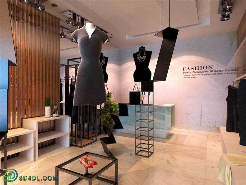 3D Fashion Shop 12 Model 