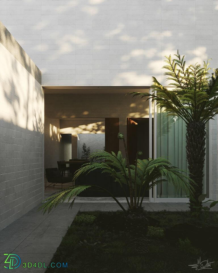 3D Exterior Garden House Scene Model 3dsmax By PhamDuy