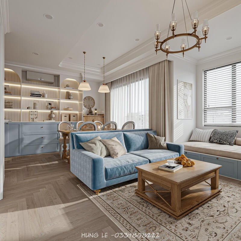  Living Room- Kitchen Interior by Hung Le