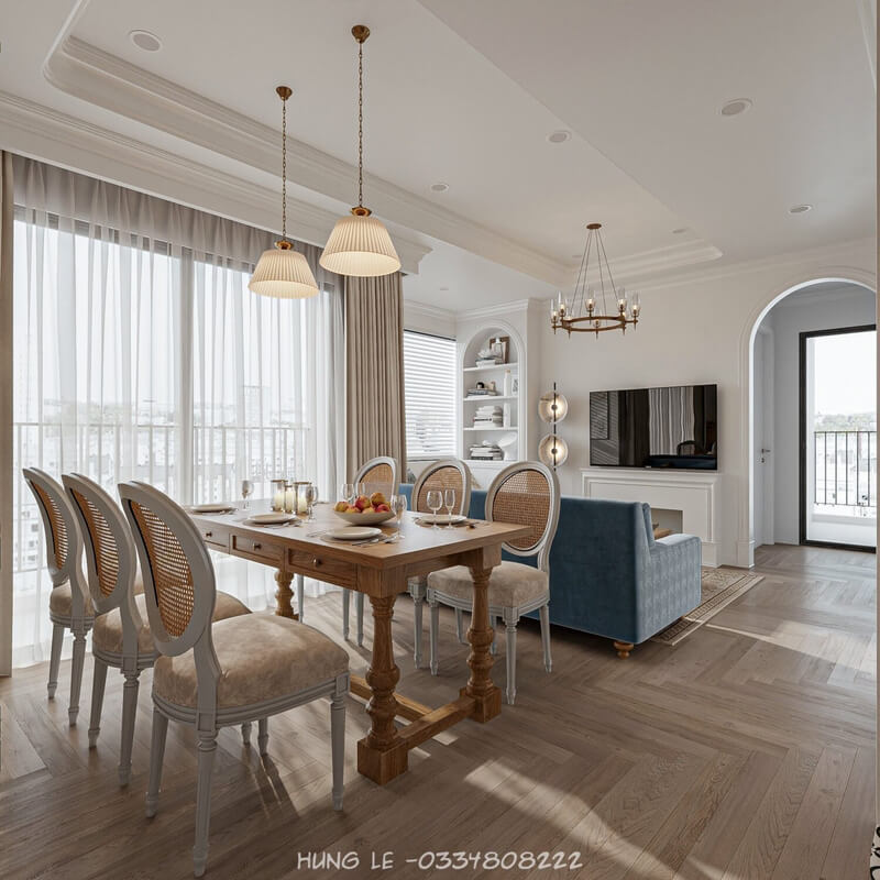  Living Room- Kitchen Interior by Hung Le