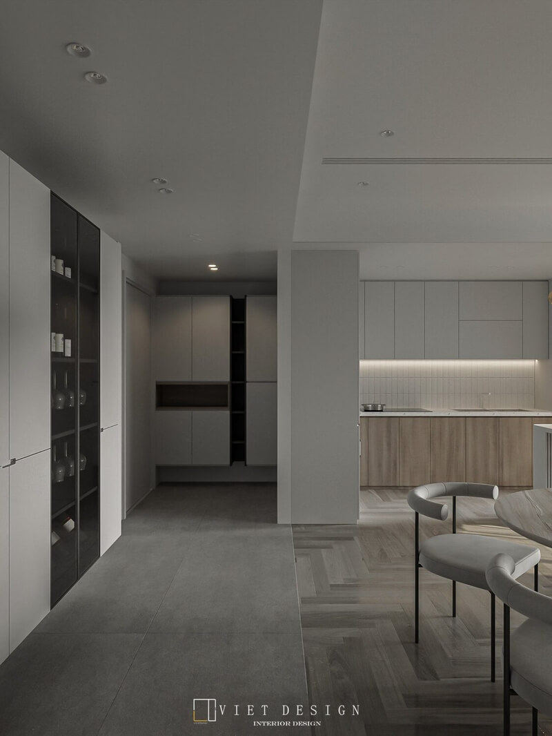  Living Room- Kitchen Interior Model By Quoc Quyen