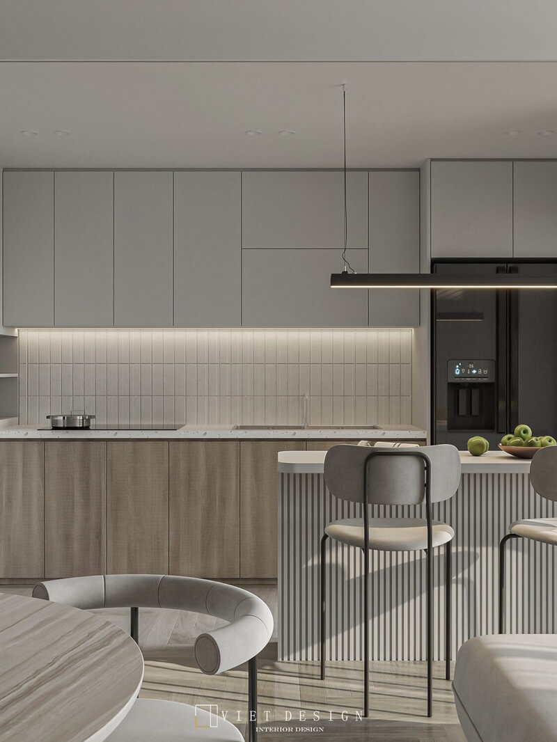  Living Room- Kitchen Interior Model By Quoc Quyen