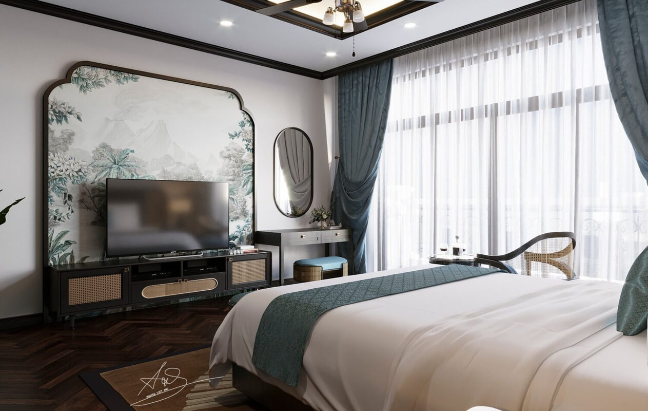  Indochine Bedroom Interior Model by Nguyen Viet Anh