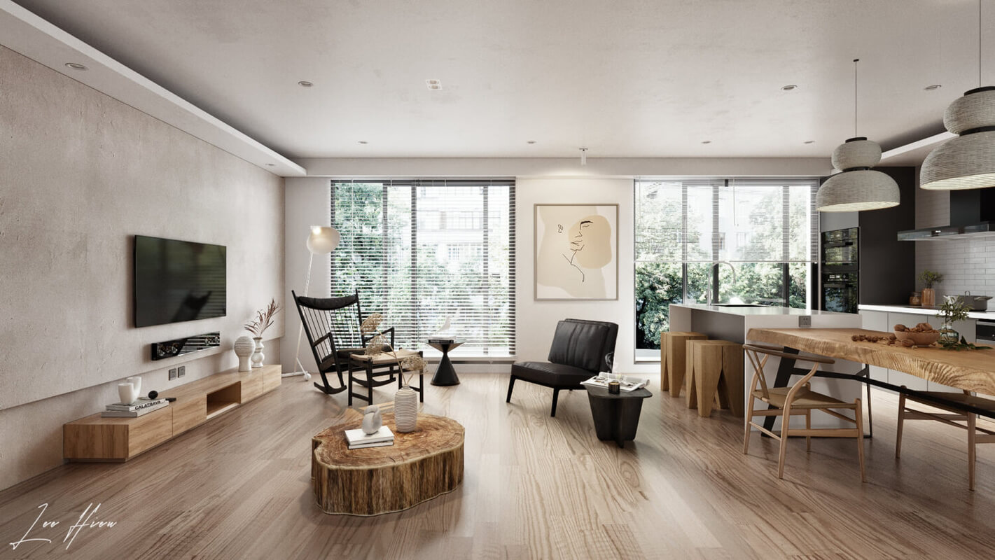  3D Interior Living room by Le Hieu