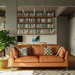  3D Living Room Interior by Tran Trung Kien 