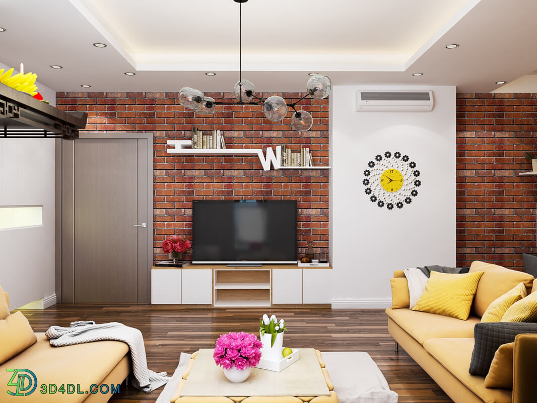 3D Interior Kitchen- Livingroom 13 Scenes File 3dsmax 