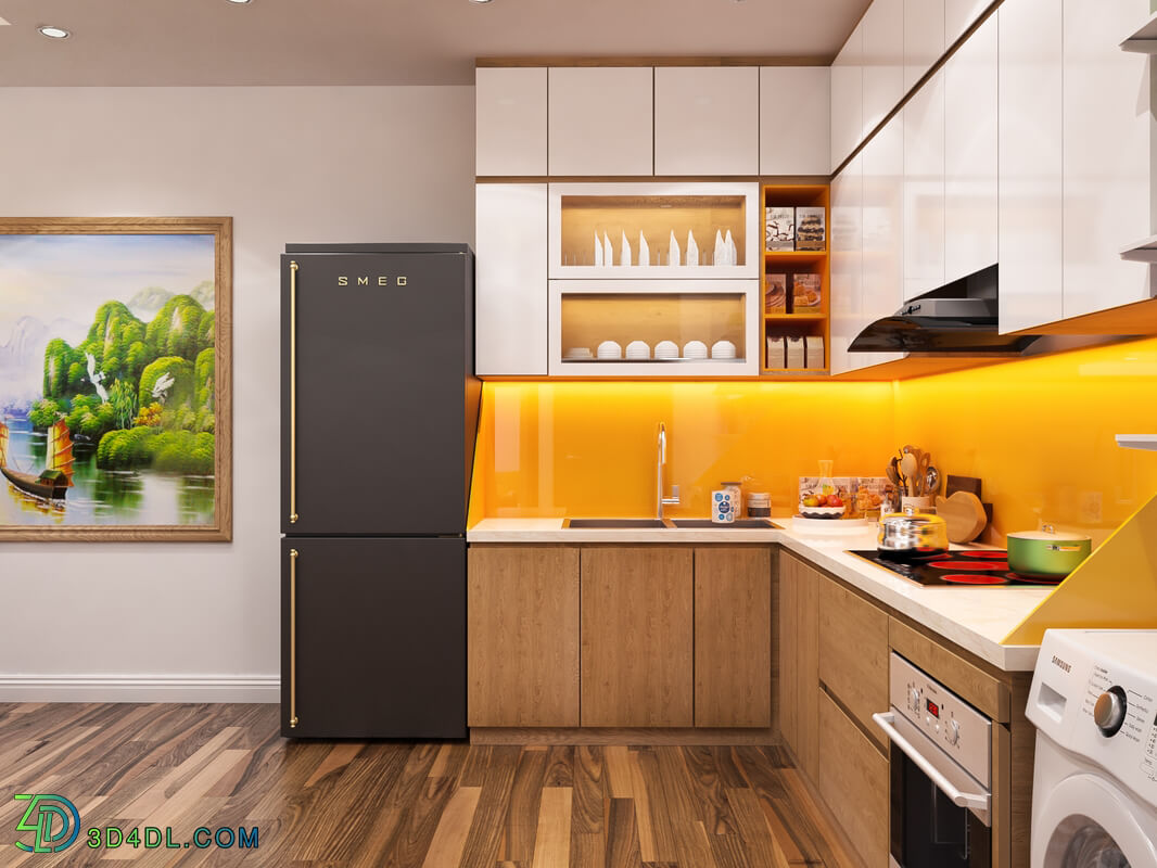 3D Interior Kitchen- Livingroom 13 Scenes File 3dsmax 