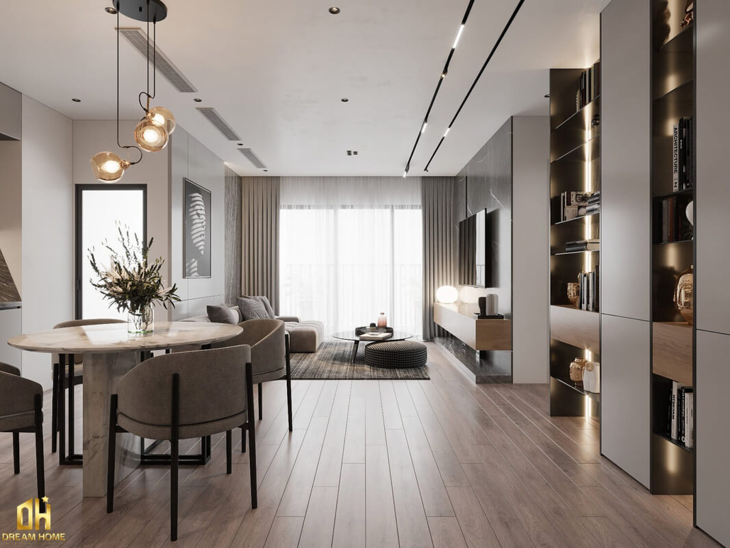  3D Interior Living Room- Kitchen Model by Phong Mai