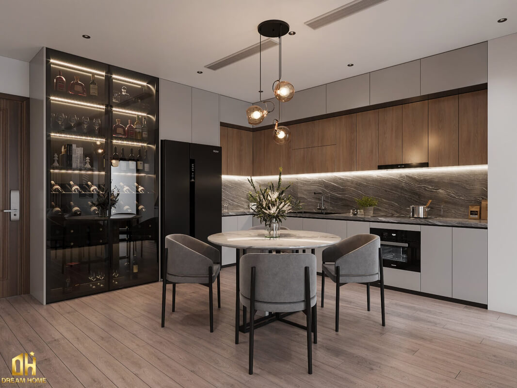  3D Interior Living Room- Kitchen Model by Phong Mai