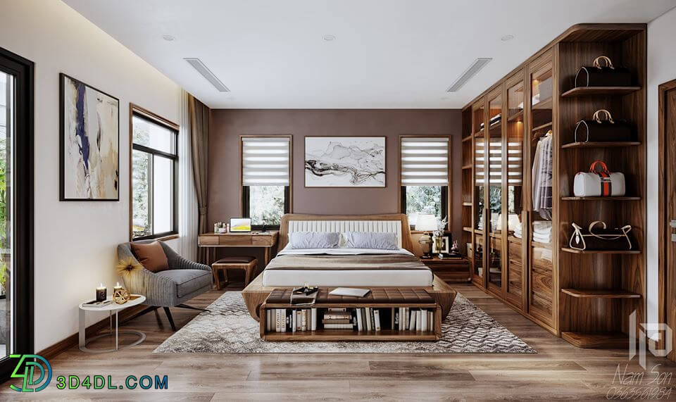 3D Interior Scenes File 3dsmax Model Bedroom 267 By NamSon