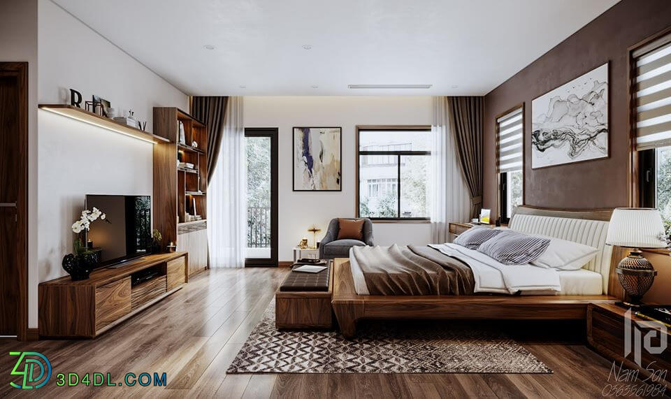 3D Interior Scenes File 3dsmax Model Bedroom 267 By NamSon