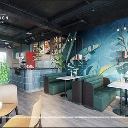 3D Model Interior Coffee 45 Scenes File 3dsmax By TrieuNam 