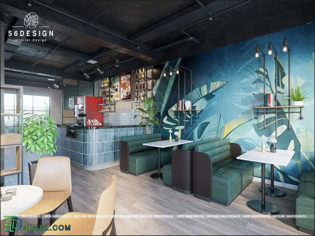 3D Model Interior Coffee 45 Scenes File 3dsmax By TrieuNam