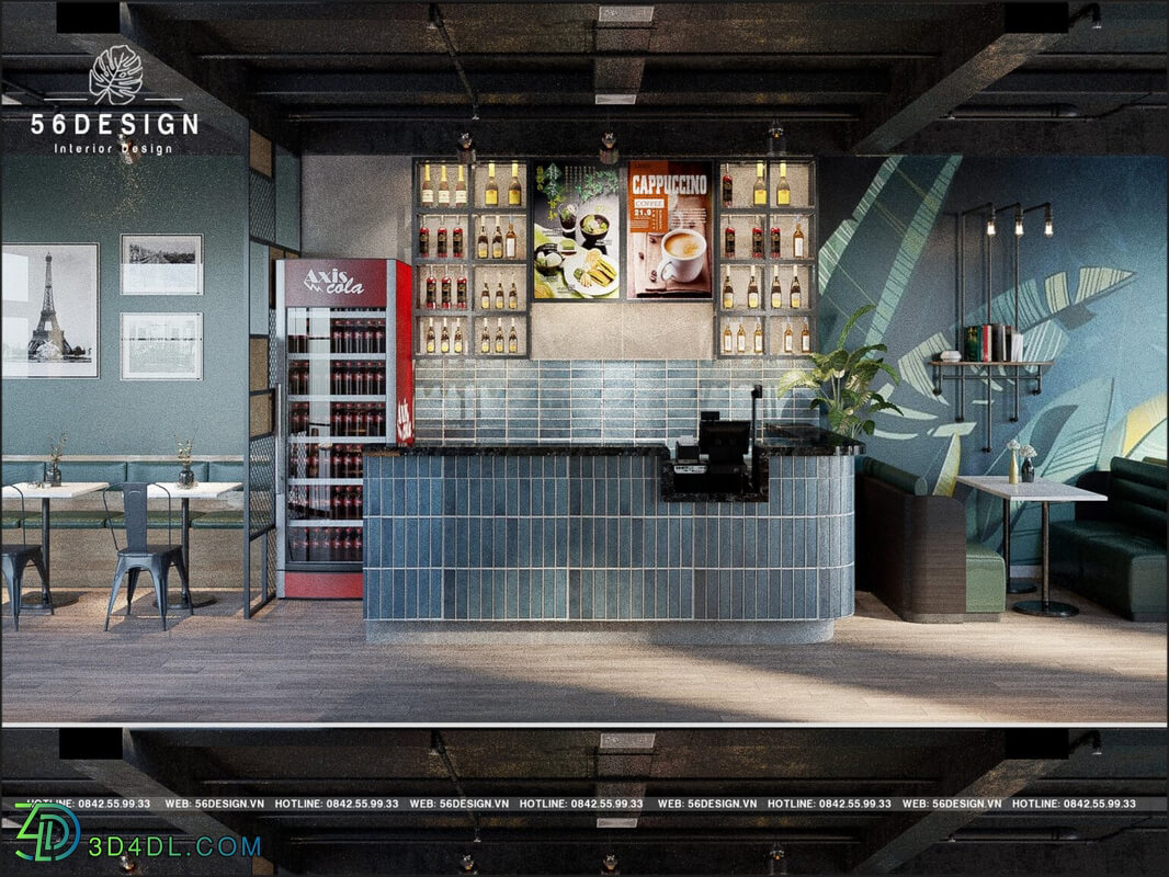 3D Model Interior Coffee 45 Scenes File 3dsmax By TrieuNam