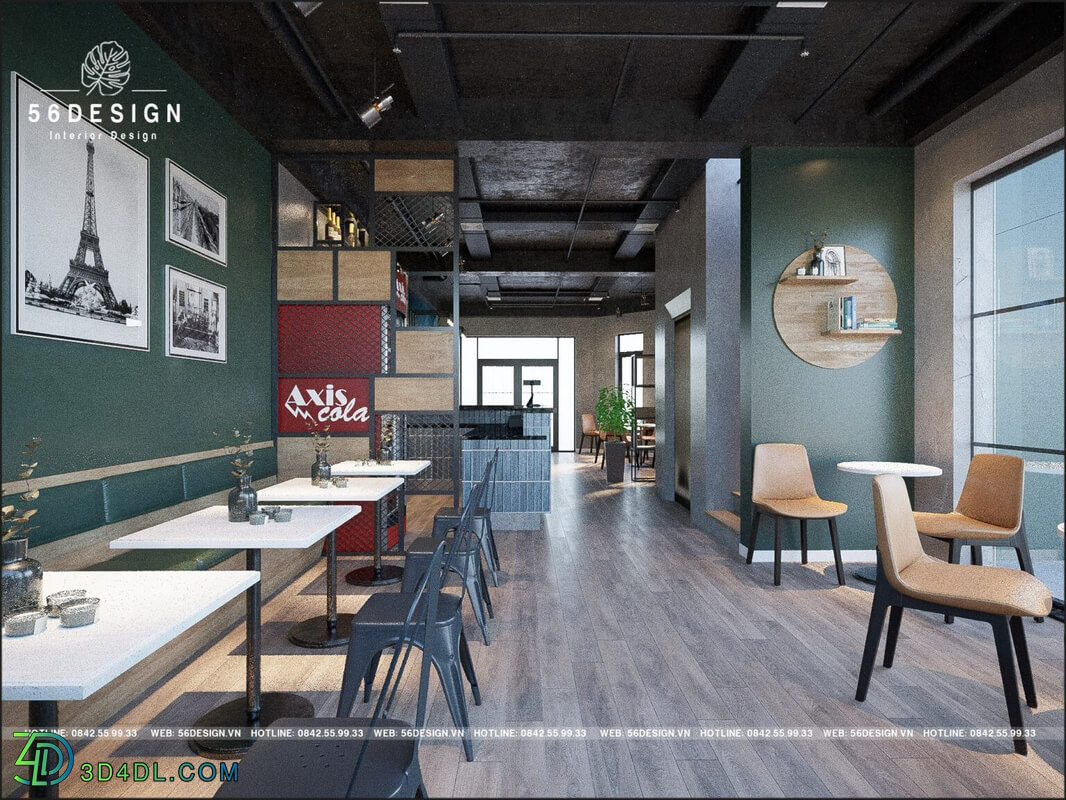 3D Model Interior Coffee 45 Scenes File 3dsmax By TrieuNam