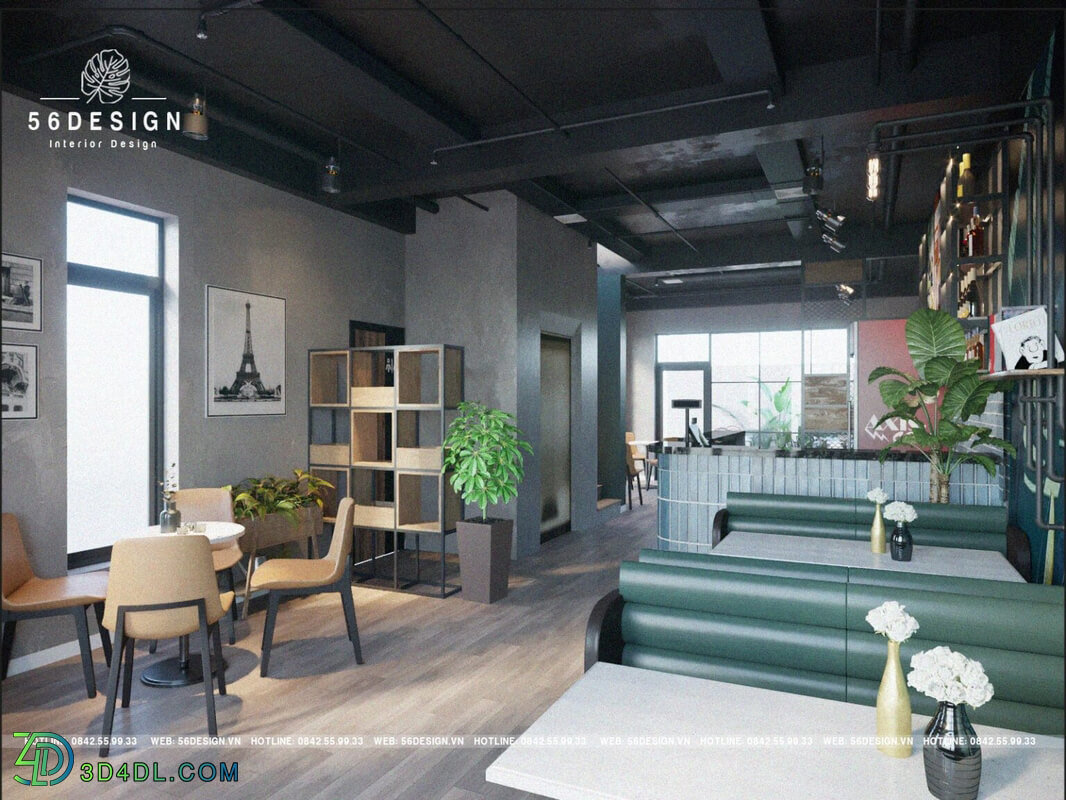 3D Model Interior Coffee 45 Scenes File 3dsmax By TrieuNam