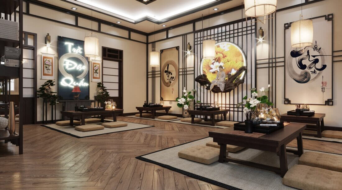 Quán Trà Đạo Model 3D Scenes File 3dsmax By ThuHaThu