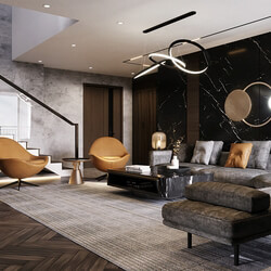  Interior Living Room- Kitchen by Ha My 