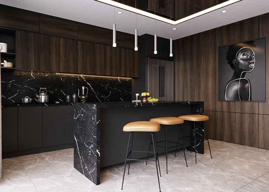  Interior Living Room- Kitchen by Ha My