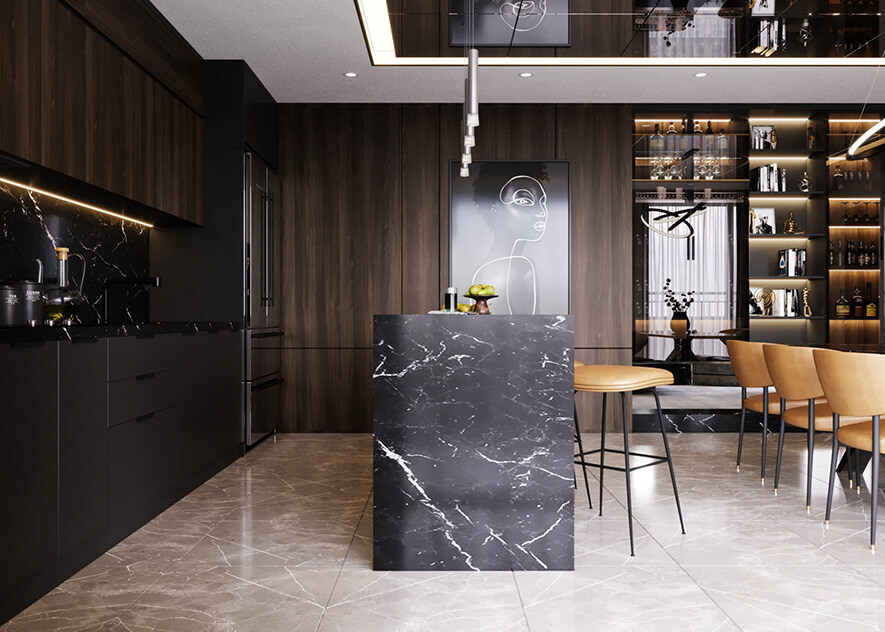  Interior Living Room- Kitchen by Ha My